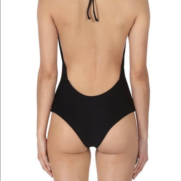 MIKOH Hinano Low V Cut Halter One Piece in Luau Night NWT - Picture 3 of 3